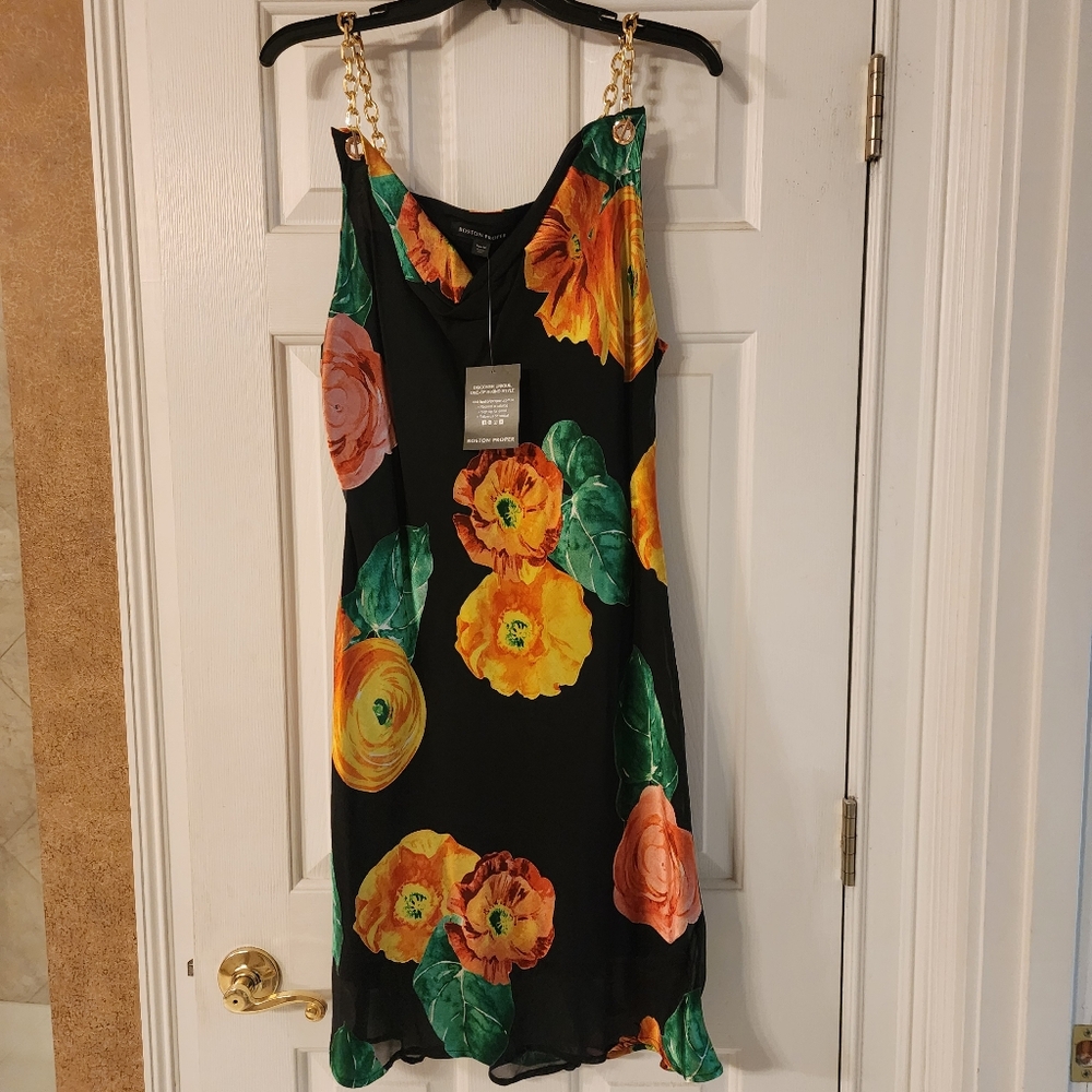 Boston Proper Floral Sleeveless  Dress